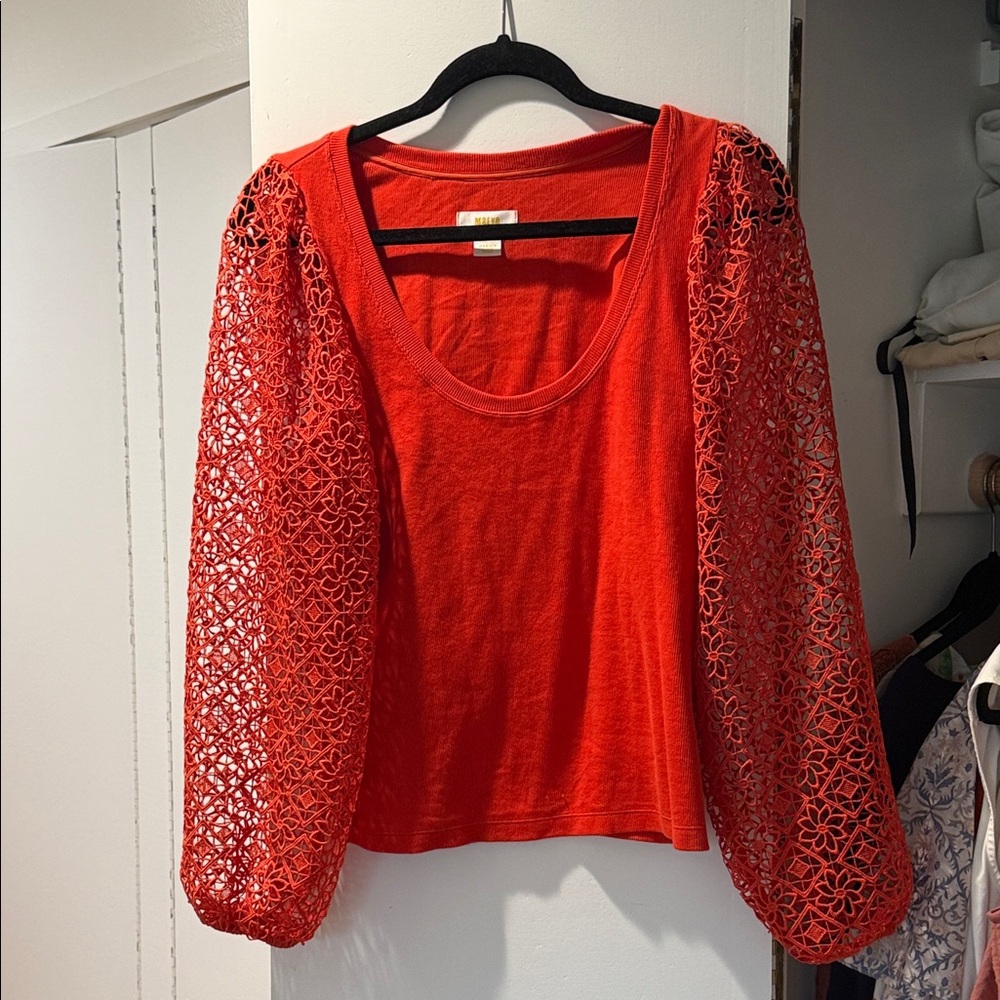 Maeve Crochet Sleeve Blouse